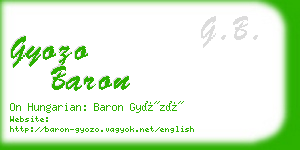 gyozo baron business card